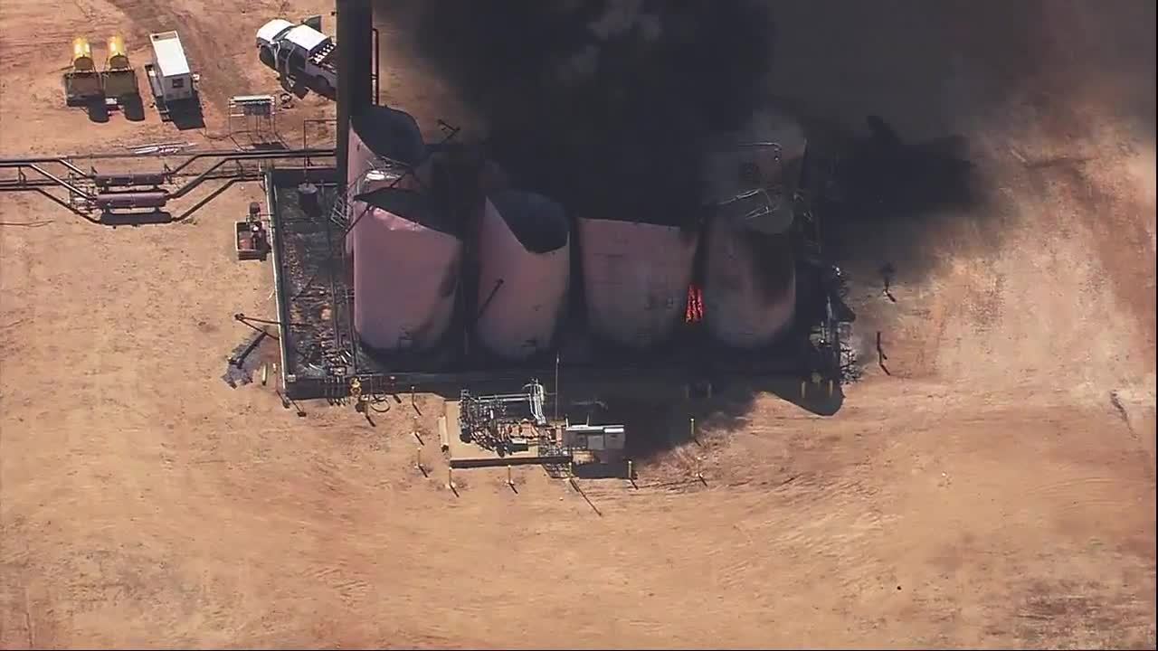 2 workers injured in oil tank explosion, fire in La Salle County